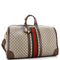 Gucci Savoy Web Convertible Duffle Bag GG Coated Canvas Maxi