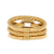 David Yurman Stax Three Row Chain Link Ring 18K Yellow Gold with Diamonds 10.4mm