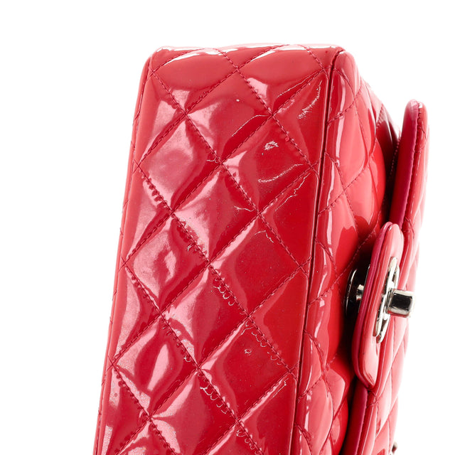 Chanel Square Classic Single Flap Bag Quilted Patent Mini