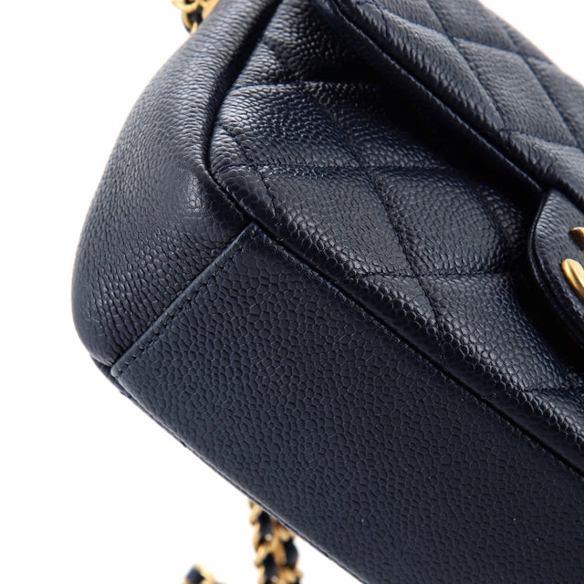Chanel Chain Soul Flap Bag Quilted Caviar Mini