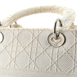 Christian Dior Lady D-Lite Bag Cannage Embroidered Canvas Medium