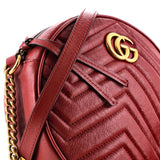 Gucci GG Marmont Round Shoulder Bag Matelasse Leather Mini
