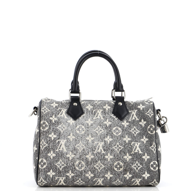 Louis Vuitton Speedy Bandouliere Bag Monogram Jacquard Denim 25