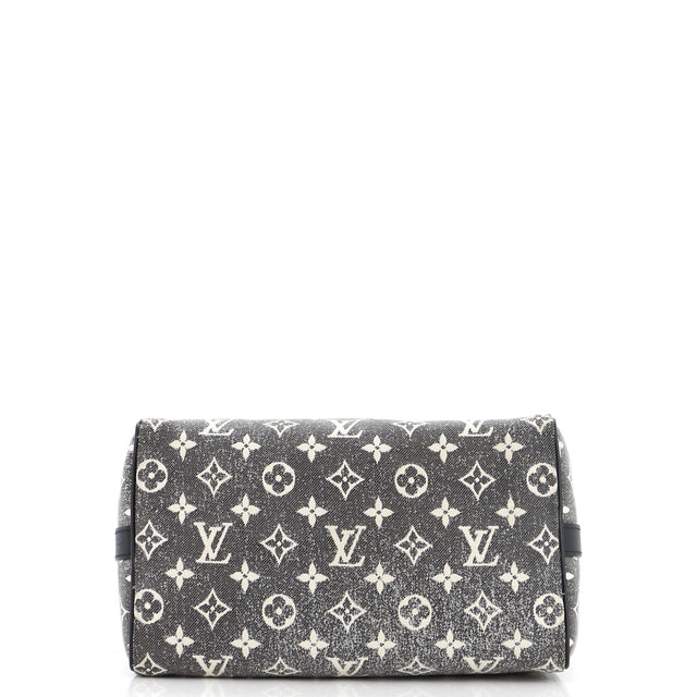 Louis Vuitton Speedy Bandouliere Bag Monogram Jacquard Denim 25