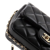 Chanel My Precious Pearls Chain Flap Bag Quilted Lambskin Small