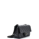Chanel So Black Classic Single Flap Bag Quilted Lambskin Mini
