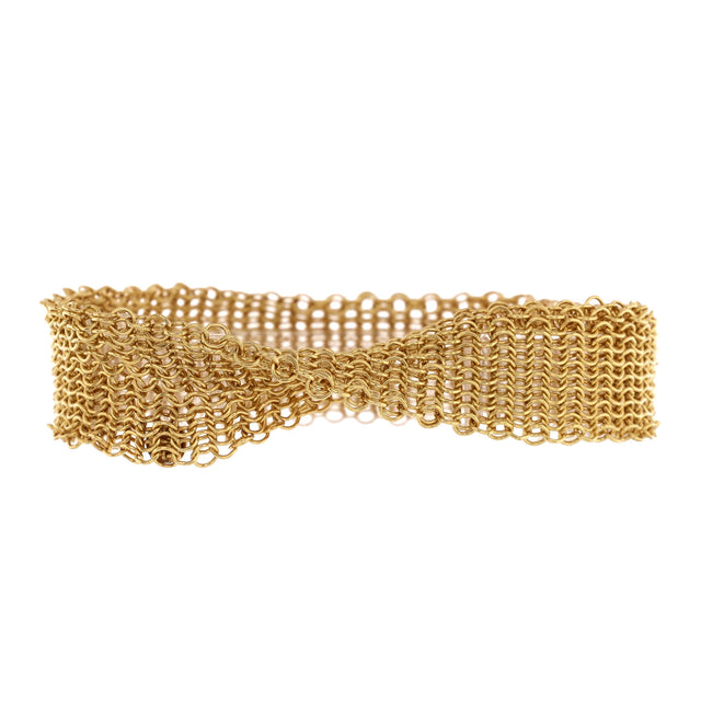 Tiffany & Co. Elsa Peretti Mesh Bracelet 18K Yellow Gold Narrow