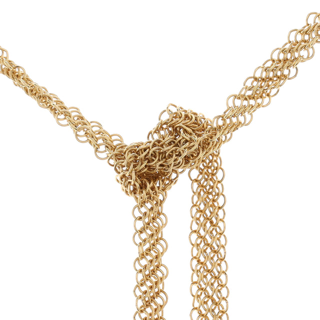 Tiffany & Co. Elsa Peretti Mesh Bib Necklace Yellow Gold Mini