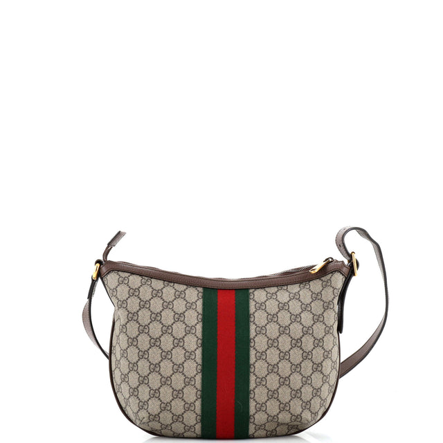 Gucci Ophidia Half Moon Hobo GG Coated Canvas Small
