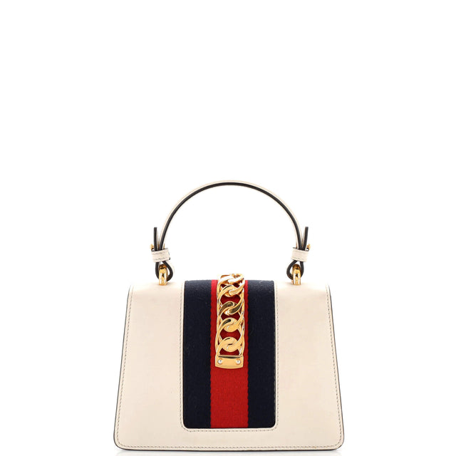 Gucci Sylvie Top Handle Bag Leather Mini