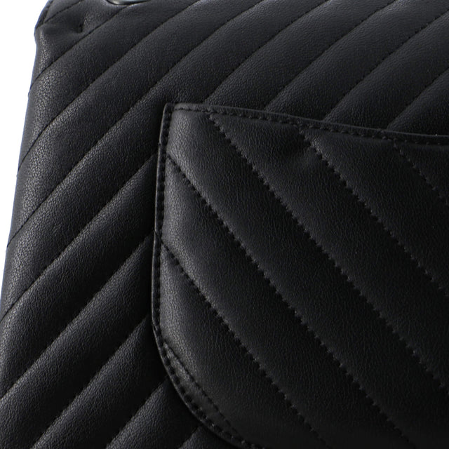 Chanel So Black Reissue 2.55 Flap Bag Chevron Sheepskin 226