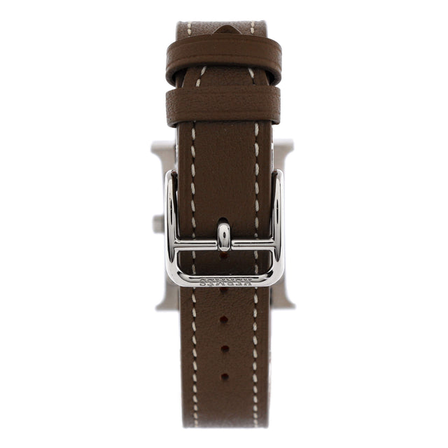 Hermes Heure H Quartz Watch Stainless Steel and Leather 21