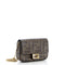 Fendi Chain Baguette Charm Bag Zucca Coated Canvas Nano