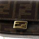 Fendi Chain Baguette Charm Bag Zucca Coated Canvas Nano