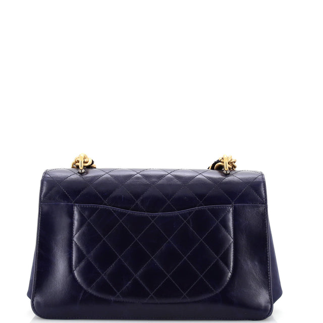 Chanel Paris-Cosmopolite Straight Lined Flap Bag Quilted Aged Calfskin Medium