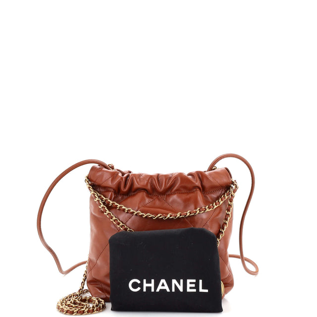 Chanel 22 Chain Hobo Quilted Calfskin Mini