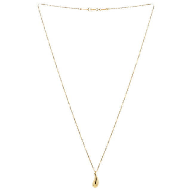 Tiffany & Co. Elsa Peretti Teardrop Pendant Necklace 18K Yellow Gold 12mm
