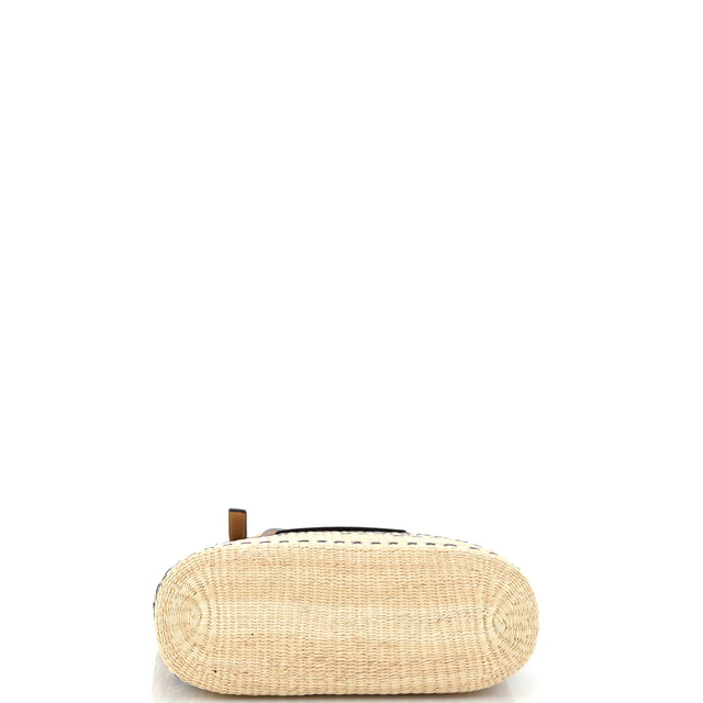 Loewe Square Basket Tote Woven Raffia Small