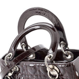 Christian Dior Lady Dior Bag Cannage Quilt Patent Medium