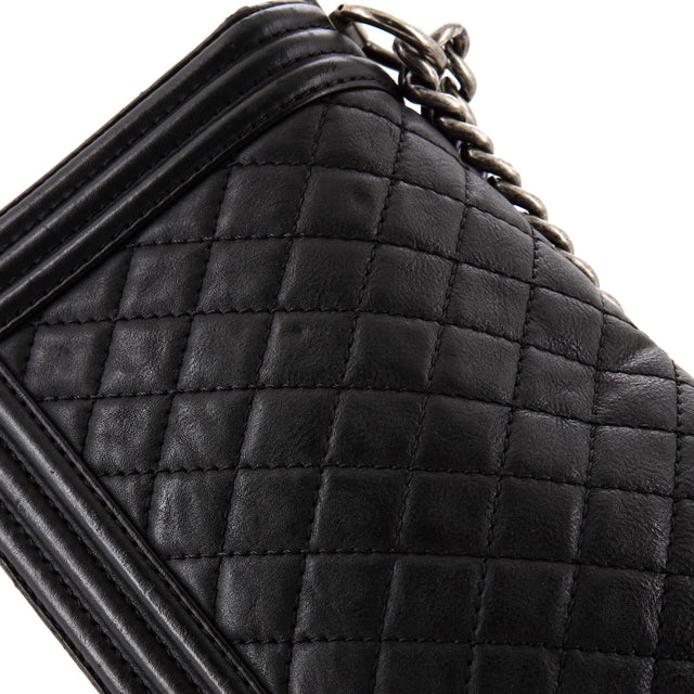 Chanel Paris-Dallas Boy Flap Bag Quilted Calfskin with Metal Adornments Old Medium