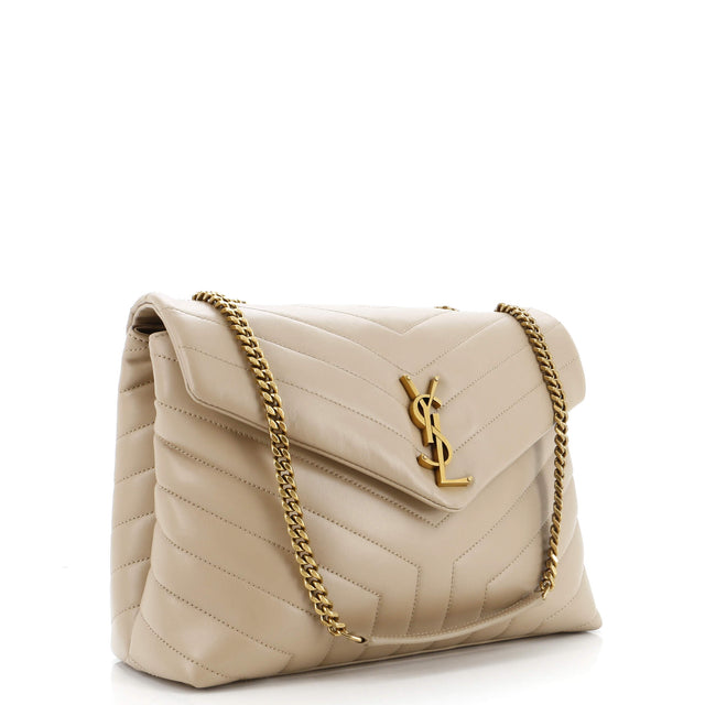 Saint Laurent Loulou Shoulder Bag Matelasse Chevron Leather Medium