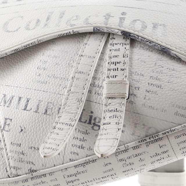 Christian Dior Daniel Arsham Saddle Crossbody Bag Printed Leather