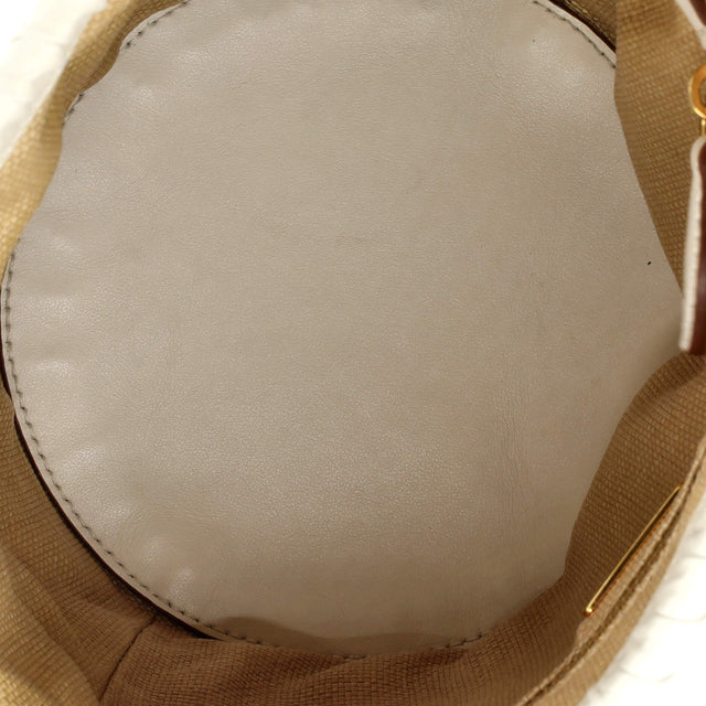 Prada Bucket Bag Woven Raffia with Leather Small