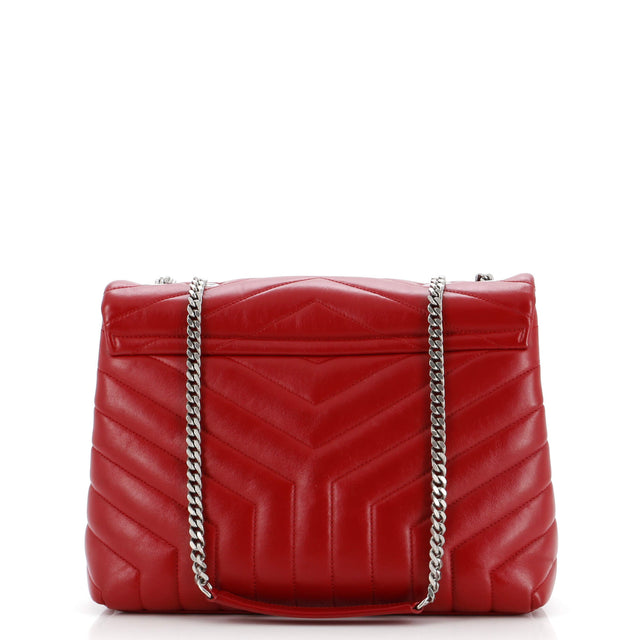 Saint Laurent Loulou Shoulder Bag Matelasse Chevron Leather Medium