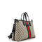 Gucci Web Duffle Bag GG Coated Canvas Medium