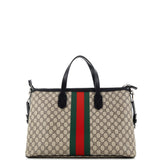 Gucci Web Duffle Bag GG Coated Canvas Medium