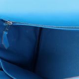 Hermes Kelly Handbag Blue Evercolor with Pallladium Hardware 28