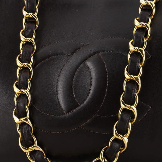 Chanel Vintage CC Chain Tote Lambskin Large
