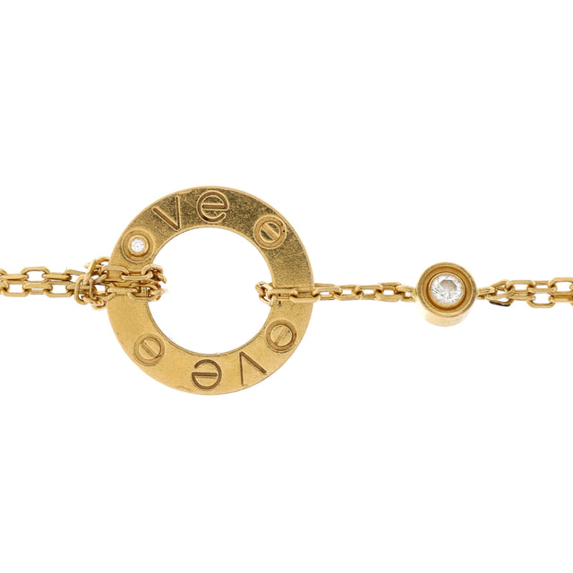 Cartier 2 Diamonds Love Bracelet 18K Yellow Gold with Diamonds