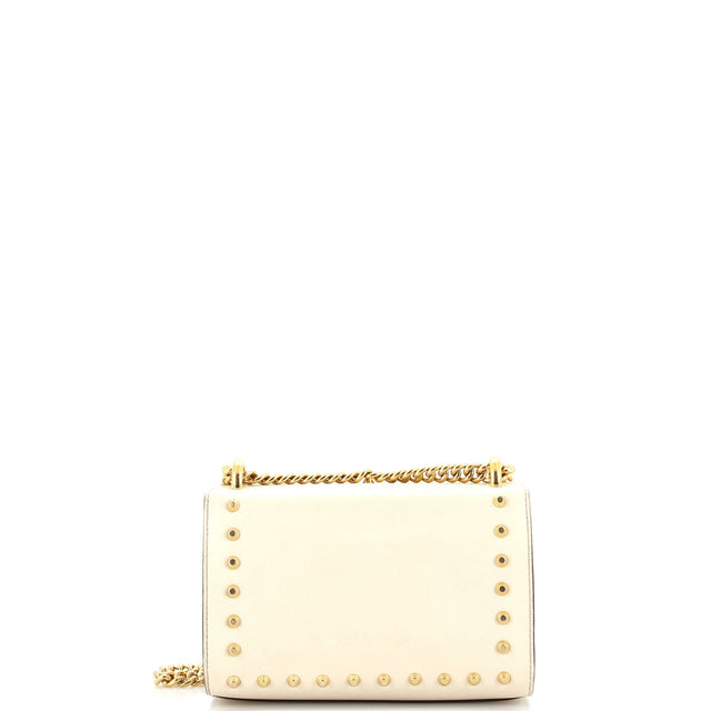 Gucci Pearly Padlock Shoulder Bag Studded Leather Small