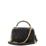 Chanel Carry Around Bowling Bag Quilted Caviar Mini