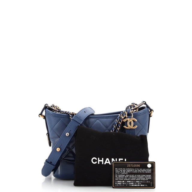 Chanel Gabrielle Hobo Quilted Goatskin and Patent Small