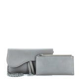 Christian Dior Ultra Matte Saddle Chain Wallet Leather