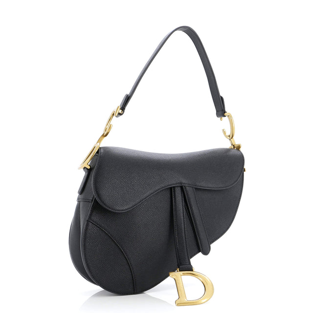 Christian Dior Saddle Handbag Leather Mini