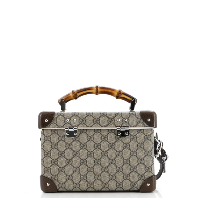 Gucci Bamboo Globe-Trotter Vanity Case GG Coated Canvas