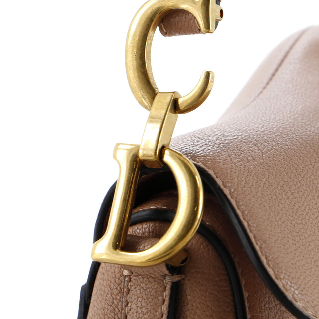 Christian Dior Saddle Handbag Leather Micro