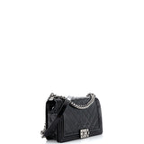 Chanel Boy Flap Bag Chevron Patent New Medium