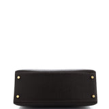 Hermes Kelly Handbag Brown Chevre de Coromandel with Gold Hardware 28