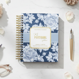 Dark Marigolds | Weekly Spiral Planner | Custom Start Month | Blue