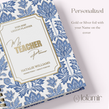 Teacher Planner 2026-2027 - Weekly & Monthly Academic Lesson Planner - Personalized - Paisley Garden - view 2