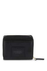 The Leather Mini Compact Wallet in Black