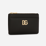 DG Logo Card Holder with Zipper in Black