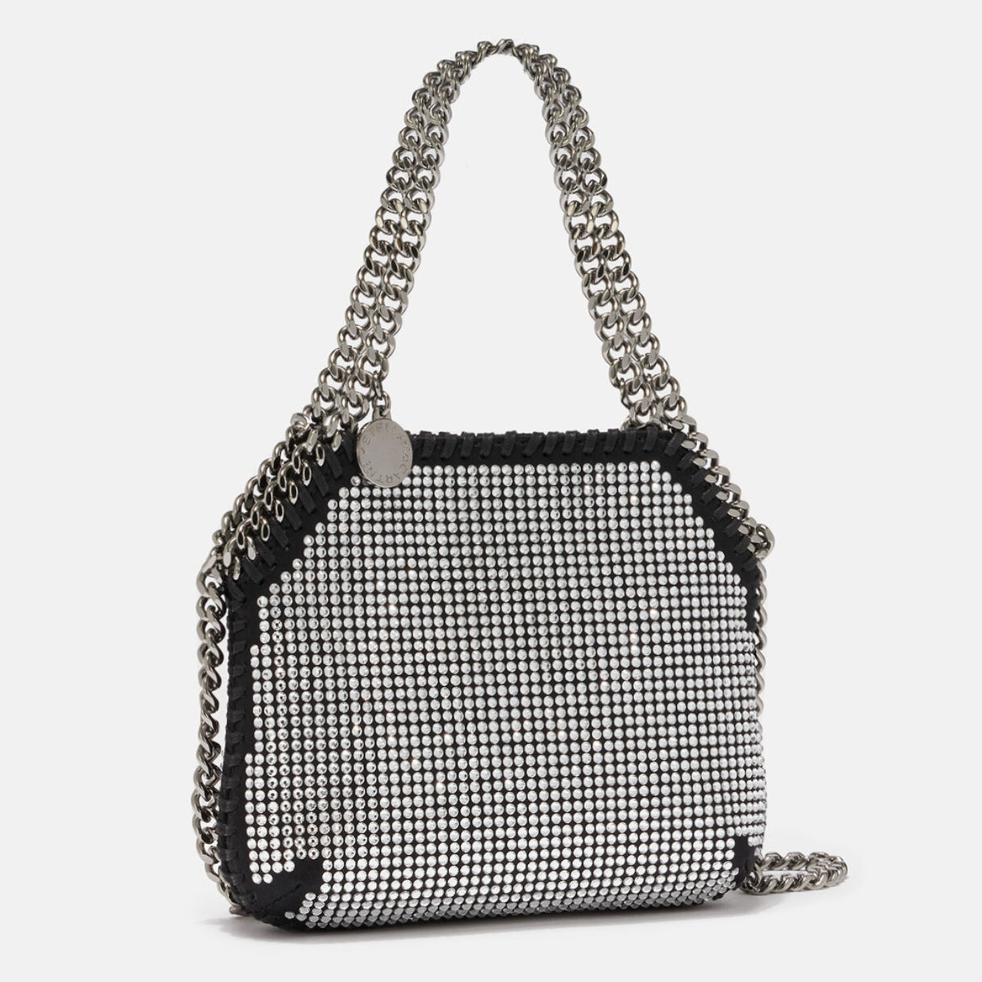 Falabella Crystal Mini Shoulder Bag in Black Handbags STELLA MCCARTNEY - LOLAMIR