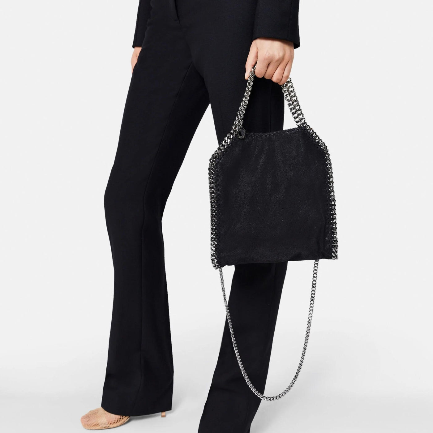 Falabella Mini Tote Bag in Black Handbags STELLA MCCARTNEY - LOLAMIR
