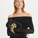 Reva Clutch Bag in Black