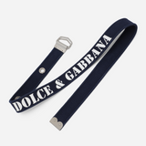 Branded Tape Belt In Blue